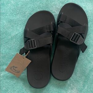 Chaco Black Adjustable Slide Sandals